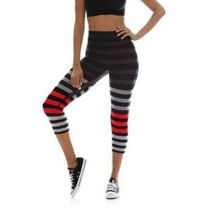 K-DEER High Waist Jennifer Stripe Capri Legging